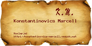 Konstantinovics Marcell névjegykártya
