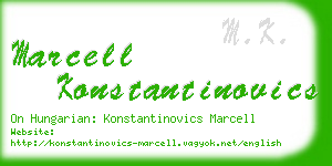 marcell konstantinovics business card